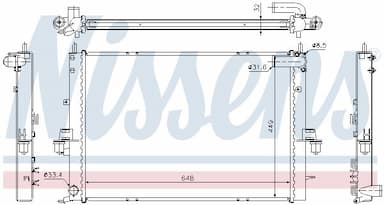 Radiators, Motora dzesēšanas sistēma NISSENS 64308A 6