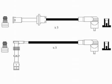 Augstsprieguma vadu komplekts NGK 7312 2