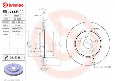 Bremžu diski BREMBO 09.E229.11 1