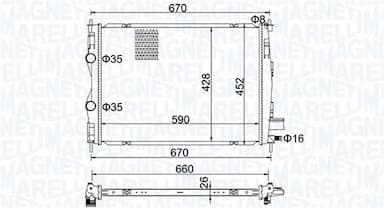 Radiators, Motora dzesēšanas sistēma MAGNETI MARELLI 350213162600 1