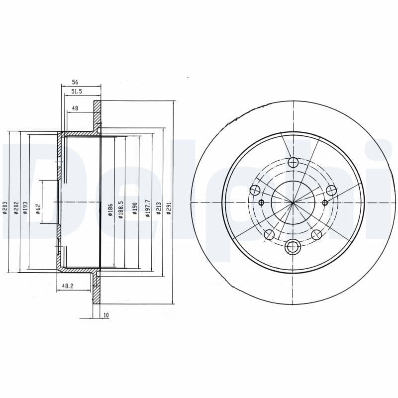 Bremžu diski DELPHI BG4178 1