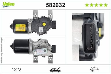 Stikla tīrītāju motors VALEO 582632 1