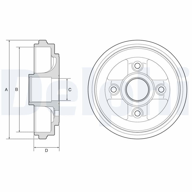 Bremžu trumulis DELPHI BF584 1