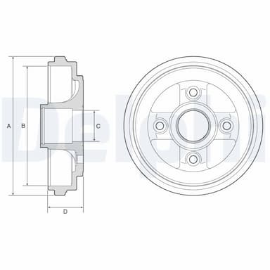 Bremžu trumulis DELPHI BF584 1