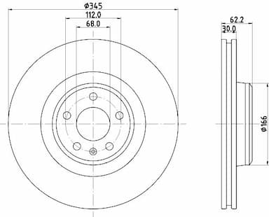 Bremžu diski HELLA 8DD 355 126-861 4