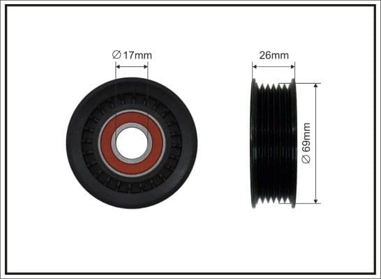 Spriegotājrullītis, Ķīļrievu siksna CAFFARO 84-98 1