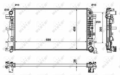 Radiators, Motora dzesēšanas sistēma NRF 53833 4