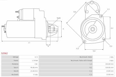 Starteris AS-PL S2062 5