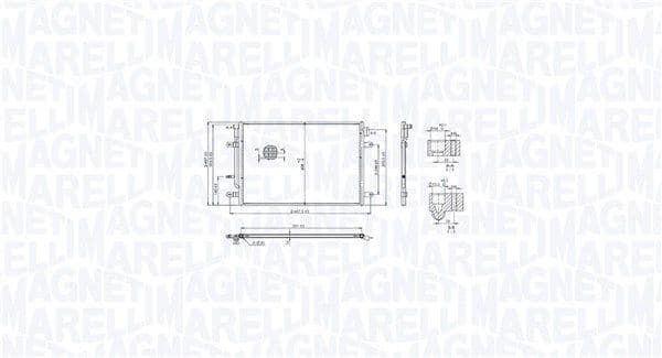 Kondensators, Gaisa kond. sistēma MAGNETI MARELLI 350203103400 1