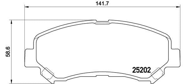 Bremžu uzliku kompl., Disku bremzes BREMBO P 79 028 1