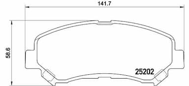 Bremžu uzliku kompl., Disku bremzes BREMBO P 79 028 1