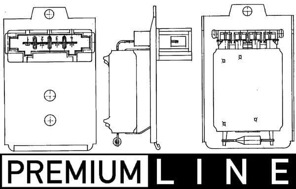 Rezistors, Salona ventilators MAHLE ABR 18 000P 1