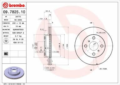 Bremžu diski BREMBO 09.7825.10 1