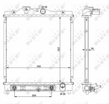 Radiators, Motora dzesēšanas sistēma NRF 516355 1