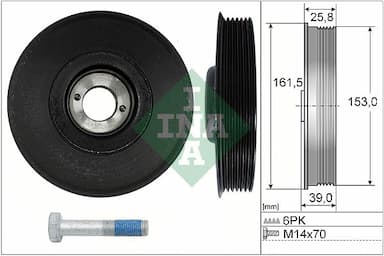 Siksnas skriemeļa komplekts, Kloķvārpsta Schaeffler INA 544 0039 20 1