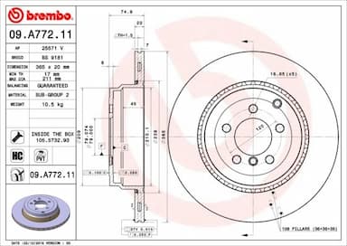 Bremžu diski BREMBO 09.A772.11 1