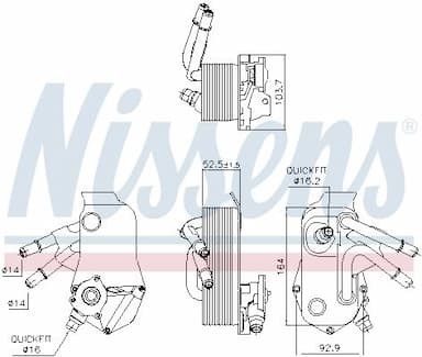 Eļļas radiators, Automātiskā pārnesumkārba NISSENS 91224 5