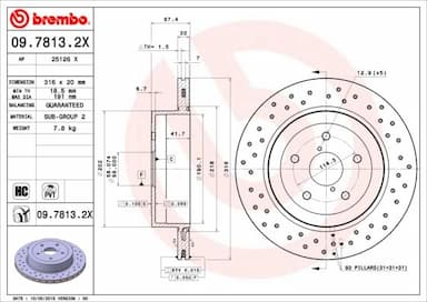 Bremžu diski BREMBO 09.7813.2X 1