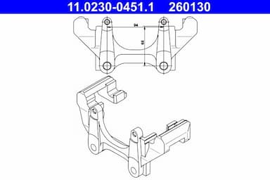 Kronšteins, Bremžu suports ATE 11.0230-0451.1 1