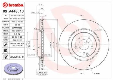 Bremžu diski BREMBO 09.A448.11 1