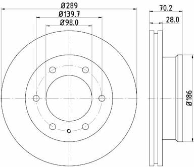 Bremžu diski HELLA 8DD 355 129-181 4