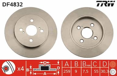 Bremžu diski TRW DF4832 1