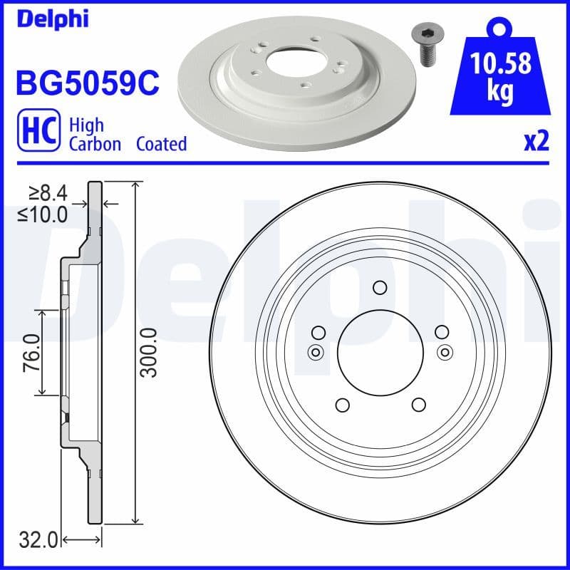 Bremžu diski DELPHI BG5059C 1