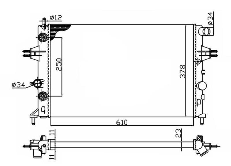 Radiators, Motora dzesēšanas sistēma NRF 50562A 1