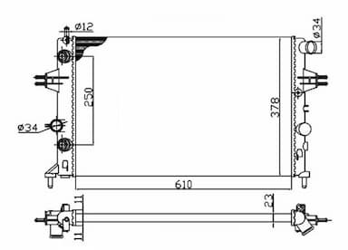 Radiators, Motora dzesēšanas sistēma NRF 50562A 1