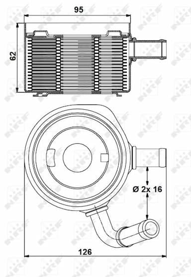 Eļļas radiators, Motoreļļa NRF 31178 5