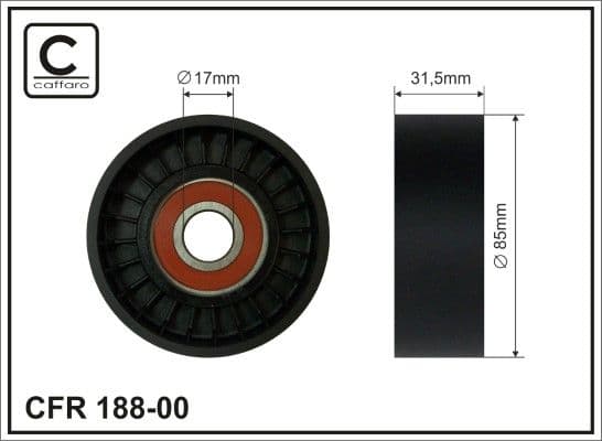 Spriegotājrullītis, Ķīļrievu siksna CAFFARO 188-00 1