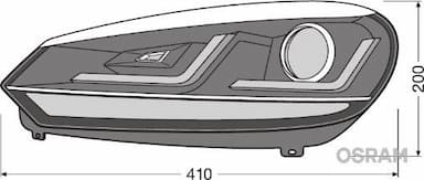 Pamatlukturu komplekts ams-OSRAM LEDHL102-CM 2