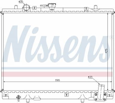 Radiators, Motora dzesēšanas sistēma NISSENS 62892 5