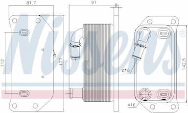 Eļļas radiators, Motoreļļa NISSENS 91188 5