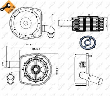 Eļļas radiators, Motoreļļa NRF 31297 6