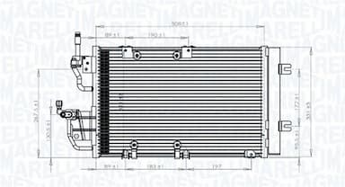 Kondensators, Gaisa kond. sistēma MAGNETI MARELLI 350203771000 1