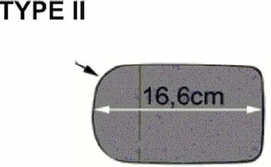 Spoguļstikls, Ārējais atpakaļskata spogulis VAN WEZEL 0639830 2