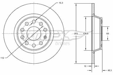 Bremžu diski TOMEX Brakes TX 72-45 1