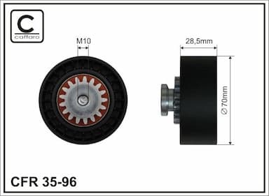 Spriegotājrullītis, Ķīļrievu siksna CAFFARO 35-96 1