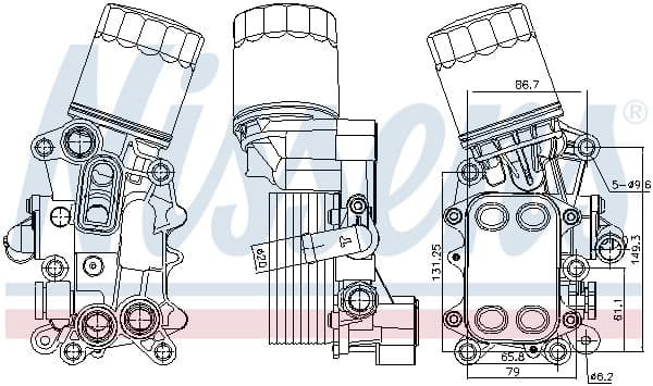 Eļļas radiators, Motoreļļa NISSENS 91311 1