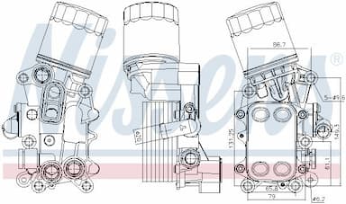 Eļļas radiators, Motoreļļa NISSENS 91311 1