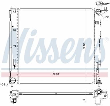 Radiators, Motora dzesēšanas sistēma NISSENS 675019 5