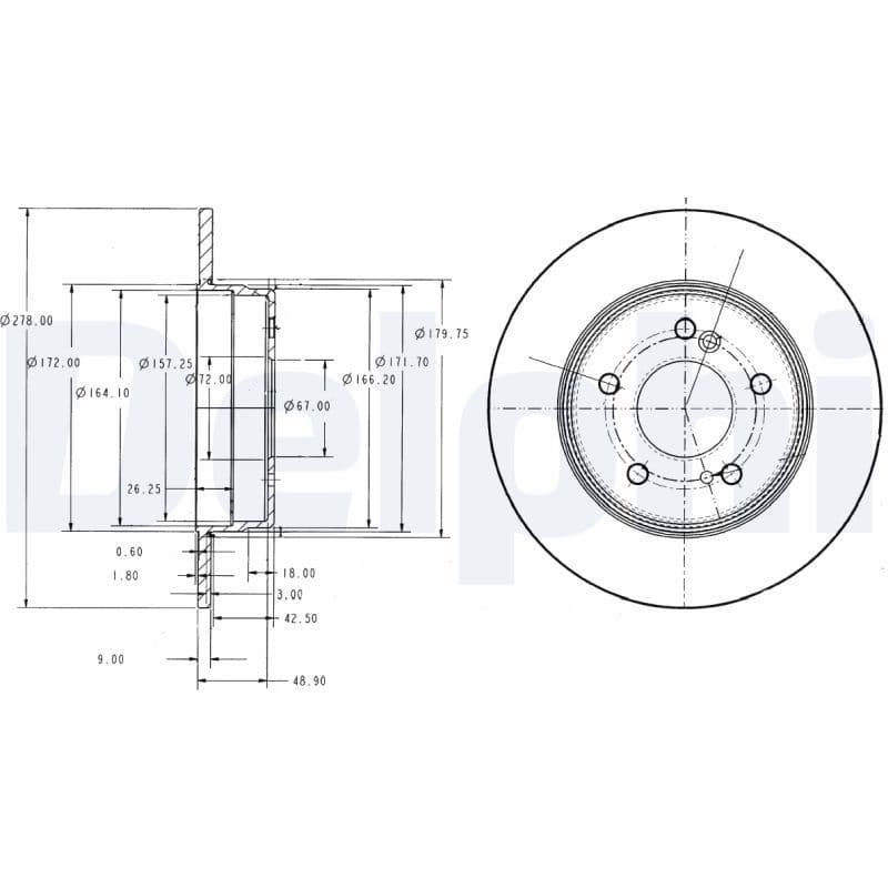 Bremžu diski DELPHI BG3326C 1