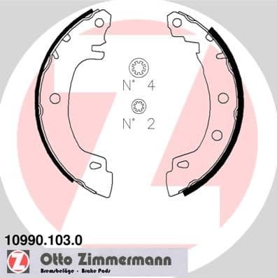 Bremžu loku komplekts ZIMMERMANN 10990.103.0 1