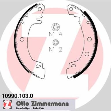 Bremžu loku komplekts ZIMMERMANN 10990.103.0 1