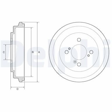 Bremžu trumulis DELPHI BF596 1