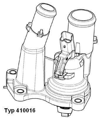 Termostats, Dzesēšanas šķidrums BorgWarner (Wahler) 410016.98D 1