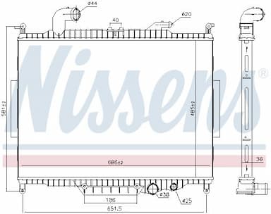 Radiators, Motora dzesēšanas sistēma NISSENS 64330 5