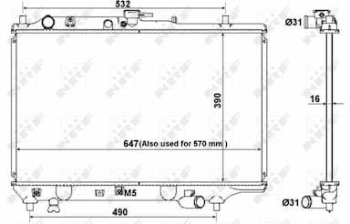 Radiators, Motora dzesēšanas sistēma NRF 516511 1