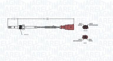 Devējs, Izplūdes gāzu temperatūra MAGNETI MARELLI 172000049010 2